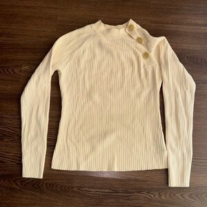 Lauren Ralph Lauren mock turtle neck with off shoulder opening